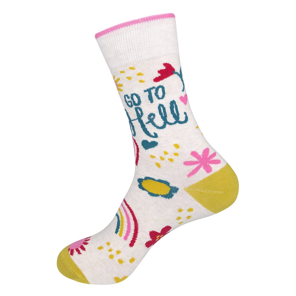 Go to Hell Socks | Curse Word Socks | Funny Unisex Socks - HER Home Design Boutique